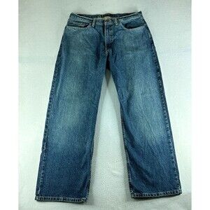 Ralph Lauren Mens Jeans Blue Tag Size 38x32 Straight Medium Wash Denim